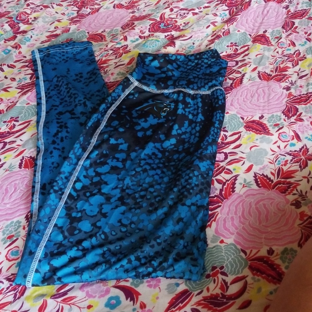 NFL Carolina Panthers Leggings. Size Large